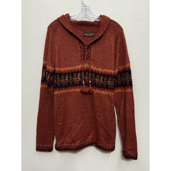 Alpaca Adulta Sweater Pullover Hoodie Alpaca Wool Small Medium Made In Peru - Picture 1 of 5